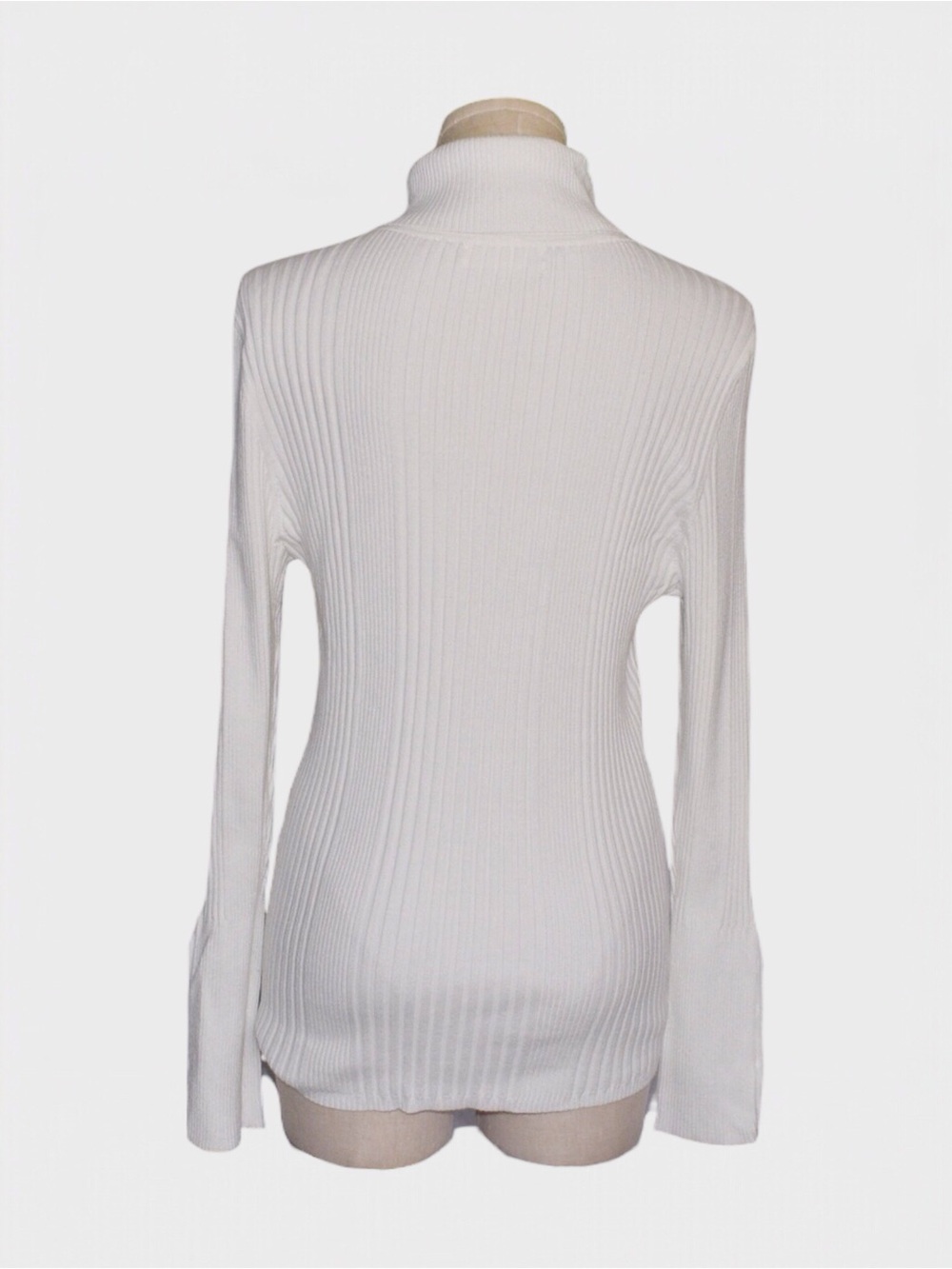 Anthropologie Ribbed Button Sleeve Turtleneck Sweater - Picture 3 of 5